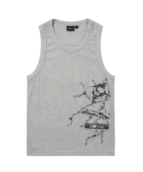 AAKAM(アーカム)の「Thorn Patch Sleeveless (Gray)(Tシャツ/カットソー・レディース・その他・1/2)」の1枚目の写真