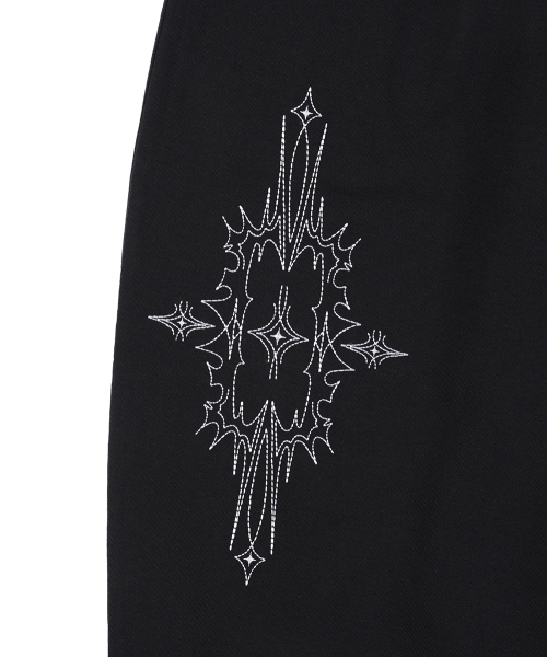 GAKKAI UNIONS(ガッカイユニオンズ)の「ワンタックノイズステッチ刺繍バルーンパンツブラック(スウェットパンツ・メンズ・その他・SMALL/MEDIUM/LARGE)」の4枚目の写真