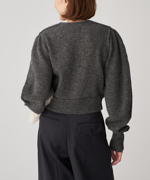 セール】INSCRIRE アンスクリア Shoulder カーディガン I25AWK15