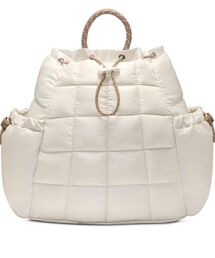 ホワイト キルティングバックパック バックパック/リュック（ホワイト/白色系・キルティング）ファッション