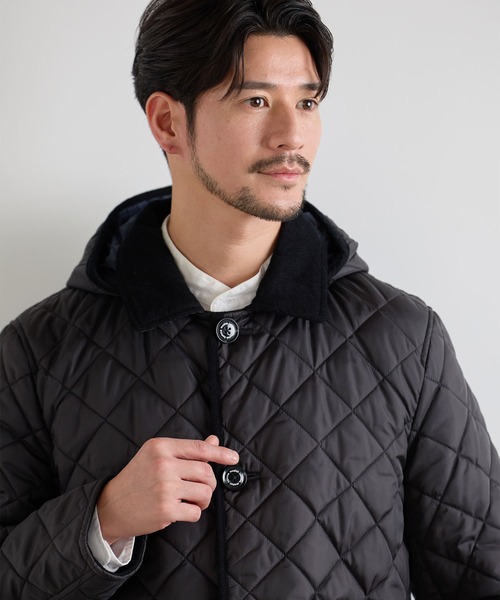 HALEINE（アレンヌ）の「[HALEINE]中綿ダウンコート メンズ  キルティング（ダウンジャケット/コート・メンズ・ネイビー/カーキ/ブラック・L/LL/M）」の10枚目の写真