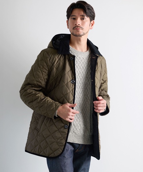HALEINE（アレンヌ）の「[HALEINE]中綿ダウンコート メンズ  キルティング（ダウンジャケット/コート・メンズ・ネイビー/カーキ/ブラック・L/LL/M）」の14枚目の写真