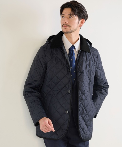 HALEINE（アレンヌ）の「[HALEINE]中綿ダウンコート メンズ  キルティング（ダウンジャケット/コート・メンズ・ネイビー/カーキ/ブラック・L/LL/M）」の17枚目の写真