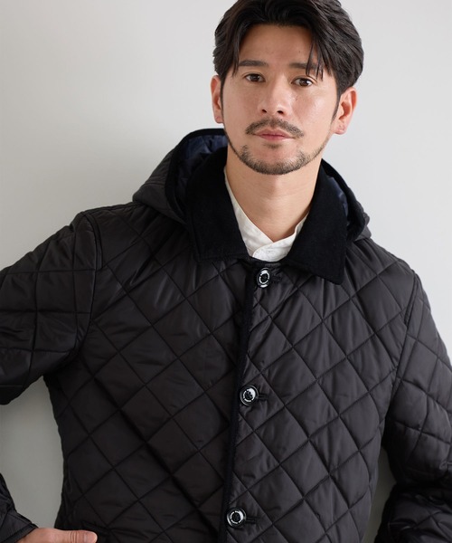 HALEINE（アレンヌ）の「[HALEINE]中綿ダウンコート メンズ  キルティング（ダウンジャケット/コート・メンズ・ネイビー/カーキ/ブラック・L/LL/M）」の11枚目の写真