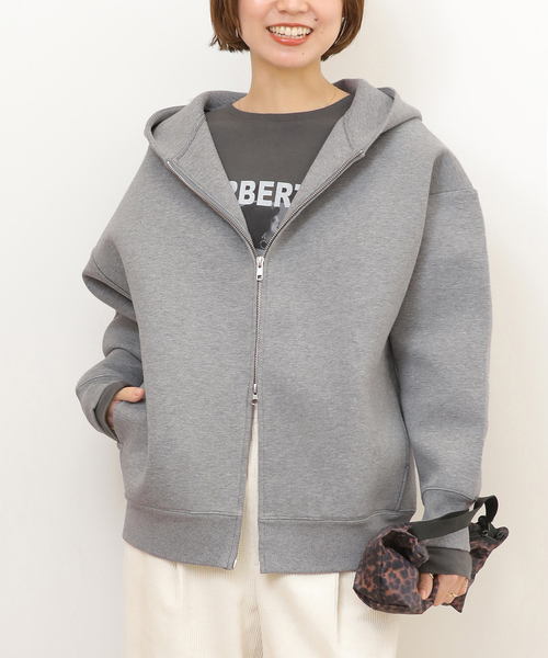 JOURNAL STANDARD relume（ジャーナルスタンダード　レリューム）の「《WEB限定追加3》フーディーブルゾン（パーカー・レディース・チャコールグレー/アイボリー/スミクロ・FREE）」の21枚目の写真