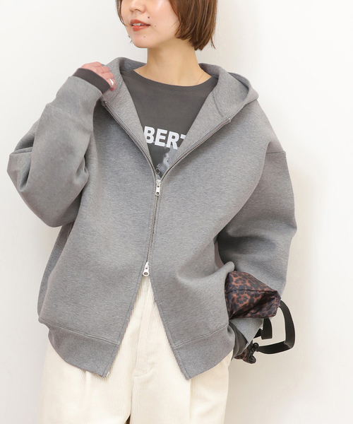 JOURNAL STANDARD relume（ジャーナルスタンダード　レリューム）の「《WEB限定追加3》フーディーブルゾン（パーカー・レディース・チャコールグレー/アイボリー/スミクロ・FREE）」の22枚目の写真