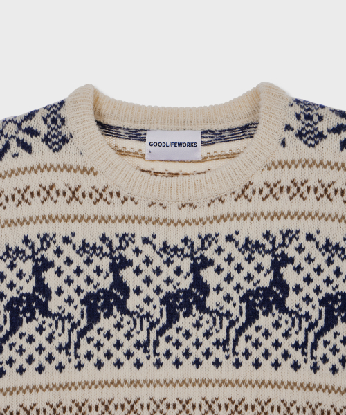 GLW(ジーエルダブリュ)の「クラシックノルディックニットクリーム(ニット/セーター・レディース・その他・LARGE/SMALL/MEDIUM)」の7枚目の写真