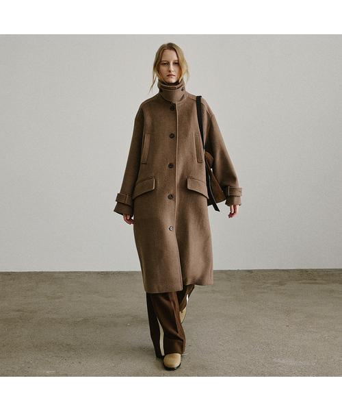 ARTID(アルティーダ)の「カシミヤオーバーサイズロングコート_BROWN(トレンチコート・レディース・ブラウン・SMALL/MEDIUM)」の1枚目の写真