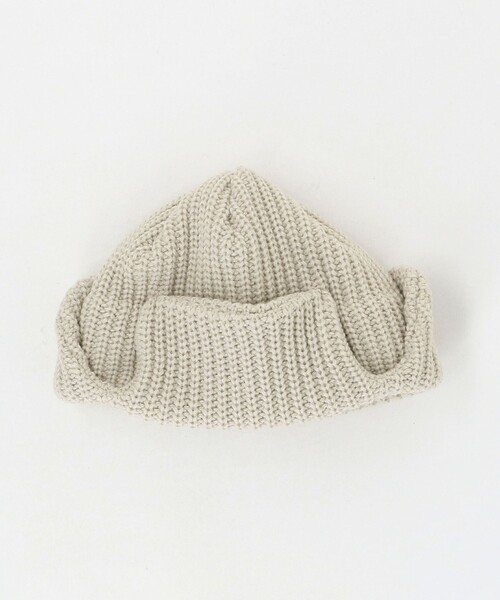 halo commodity(ハロ コモディティー)の「【別注】<halo commodity>ニット帽 / ニットキャップ / キッズ(ニットキャップ/ビーニー・キッズ・ナチュラル/ブラック・FREE(53-55cm))」の3枚目の写真