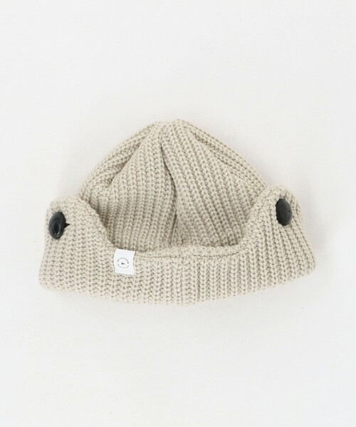 halo commodity(ハロ コモディティー)の「【別注】<halo commodity>ニット帽 / ニットキャップ / キッズ(ニットキャップ/ビーニー・キッズ・ナチュラル/ブラック・FREE(53-55cm))」の4枚目の写真