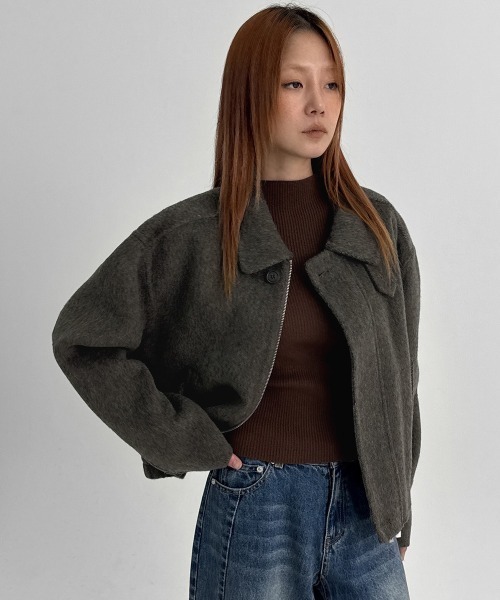 BLACKUP（ブラックアップ）の「[MADE] エルバインリブハーフネックニット（ニット/セーター・レディース・ブラック/ブラウン/アイボリー・FREE）」の13枚目の写真