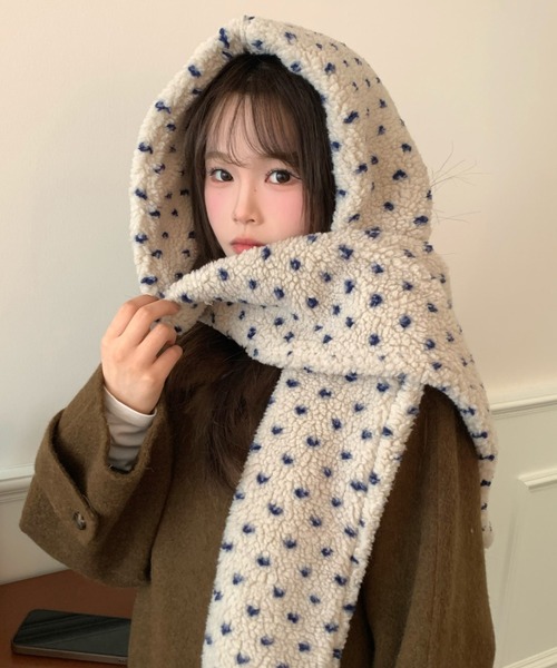 セール】マフラー付きバラクラバ（ニットキャップ/ビーニー）｜LAC