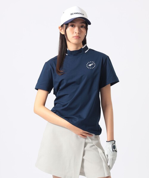 BEAMS GOLF(ビームスゴルフ)の「ORANGE LABEL / プライムフレックス(R)リラックス モックネック シャツ(Tシャツ/カットソー・レディース・ネイビー/ホワイト/オリーブ・SMALL/LARGE/MEDIUM)」の15枚目の写真