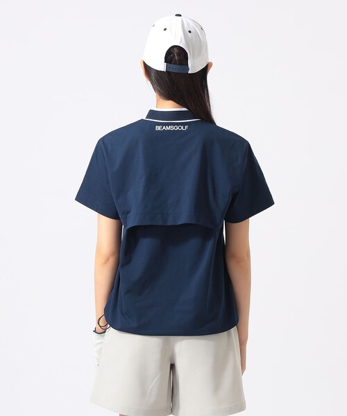 BEAMS GOLF(ビームスゴルフ)の「ORANGE LABEL / プライムフレックス(R)リラックス モックネック シャツ(Tシャツ/カットソー・レディース・ネイビー/ホワイト/オリーブ・SMALL/LARGE/MEDIUM)」の16枚目の写真