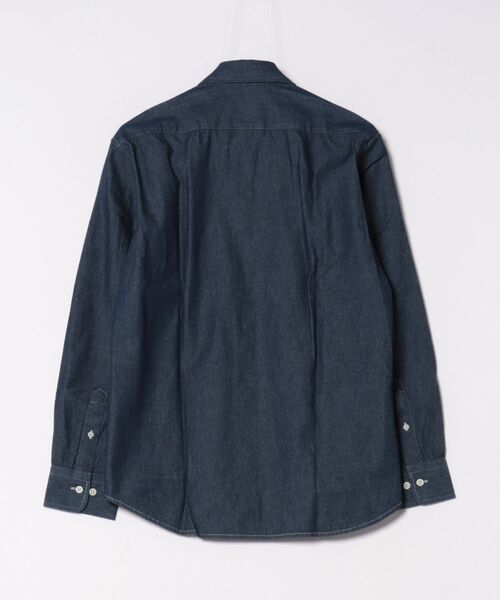 m.f.editorial（エムエフエディトリアル）の「【綿100% デニム】カンタベリーウッド/CANTERBURY WOOD レギュラーカラー長袖シャツ（シャツ/ブラウス・メンズ・ネイビー/ブルー・LARGE/X-LARGE/MEDIUM）」の3枚目の写真
