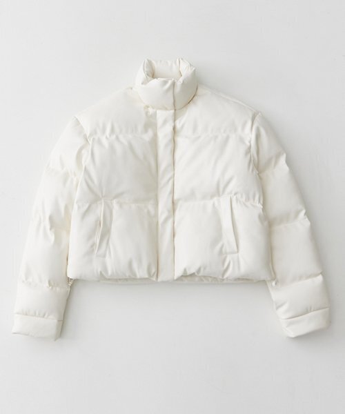 LADY VOLUME(レディーボリューム)の「7062-1 THINSULATE VEGAN LEATHER PADDING_IVORY(ダウンジャケット/コート・レディース・その他・FREE)」の2枚目の写真