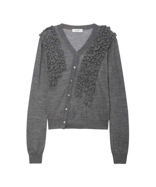 Асимметричный кардиган с воланами (ASYMMETRIC FRILL CARDIGAN)