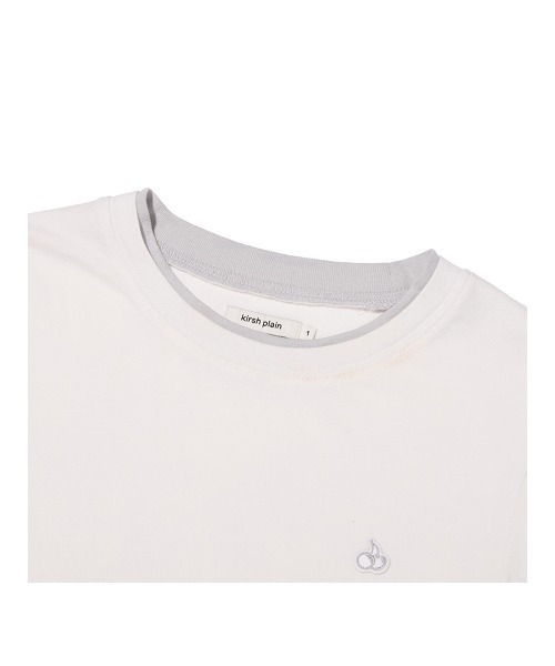 KIRSH(キルシー)の「KIRSH Layered Slim-Fit Ribbon Long Sleeve T-Shirt キルシー レイヤード スリムフィット 長袖Tシャツ(Tシャツ/カットソー・レディース・ホワイト/ライトブルー/ブラック・1)」の9枚目の写真