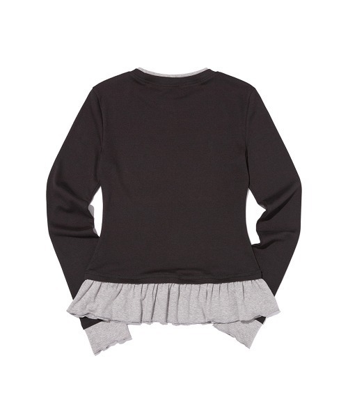 KIRSH(キルシー)の「KIRSH Layered Slim-Fit Ribbon Long Sleeve T-Shirt キルシー レイヤード スリムフィット 長袖Tシャツ(Tシャツ/カットソー・レディース・ホワイト/ライトブルー/ブラック・1)」の14枚目の写真