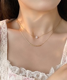 nico nico（ニコニコ）の「【 nico nico / ニコニコ 】幾何パールモチーフ・ゴールドカラーネックレス（ネックレス）」