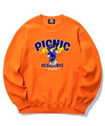 PICNIC BOY GRAPHIC クルーネック - オレンジ