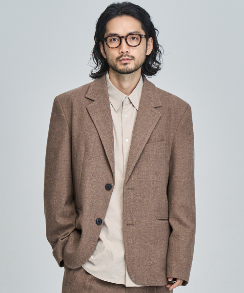 PRAIRIE(KR)(プレーリー)の「ウールリラックスドフィットブレザー (ベージュ)(テーラードジャケット・メンズ・ベージュ・SMALL/MEDIUM/LARGE)」の1枚目の写真
