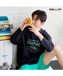 BALLOP（バロップ）の「ビッグウェーブオーバーサイズフードラッシュガードブラック（ラッシュガード）」