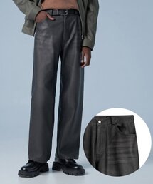 SPERONE（スペロネ）の「クラックレザー ルーズパンツ (ブラック)（その他パンツ）」