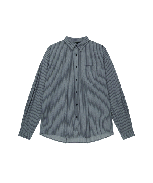 ENDOOR（エンドア）の「Corduroy stripe shirt (gray stripe)（シャツ/ブラウス・メンズ・チャコールグレー・1/2）」の2枚目の写真
