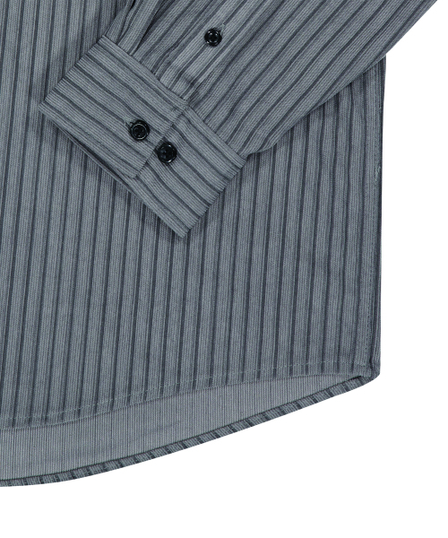 ENDOOR（エンドア）の「Corduroy stripe shirt (gray stripe)（シャツ/ブラウス・メンズ・チャコールグレー・1/2）」の5枚目の写真