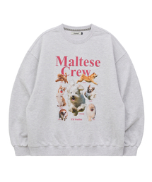 WaiKei | マルチーズクルーマンツーマンメランジホワイト(スウェット)