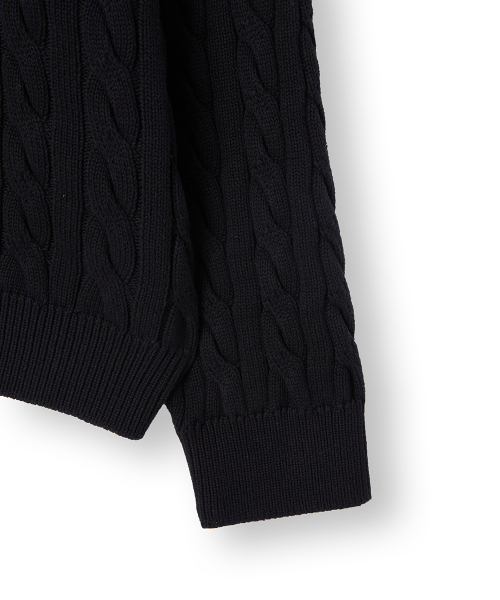 HOOVES（フーブス）の「Cotton cable half zip-up knitwear [black]（ニット/セーター・メンズ・その他・MEDIUM/LARGE）」の5枚目の写真