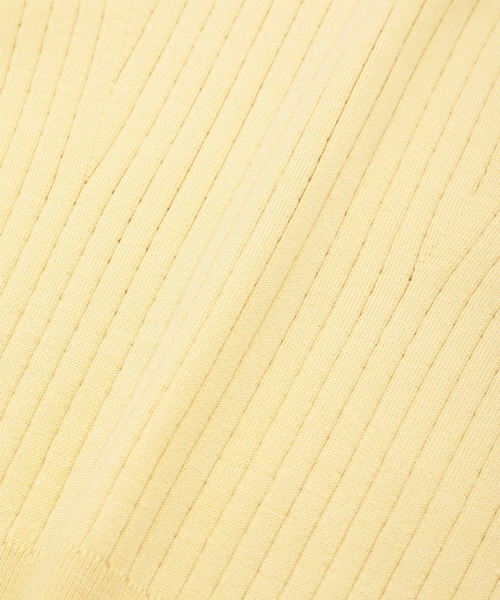 YECCA VECCA（イェッカヴェッカ）の「金釦ペプラムニット（ニット/セーター・レディース・ブラック/アイボリー/イエロー/ライトブルー・FREE）」の9枚目の写真