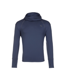 AEIAEIAE（エイエイエ）の「スリットロングスリーブフードパーカー[ブルー]（パーカー）」