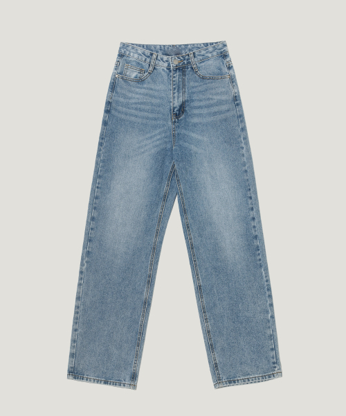 JINMANIA(ジンマニア)の「レディース ウォッシング ロング ワイド デニムパンツ (中青)(デニムパンツ・レディース・その他・SMALL/MEDIUM/LARGE/X-LARGE/X-SMALL)」の9枚目の写真
