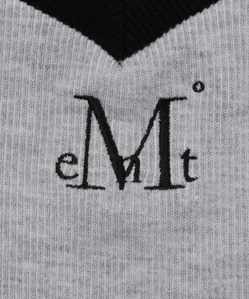 MUCENT(ムセント)の「バインディングトラックラインVネックリブTシャツ(3カラー)(Tシャツ/カットソー・レディース・グレー/ブラック/ネイビー・FREE)」の12枚目の写真
