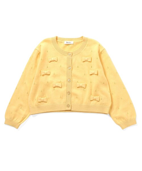 Boribon（ボリボン）の「リボンニットカーディガン（カーディガン/ボレロ・キッズ・レッド/イエロー/アイボリー・120/110/100/90/80）」の3枚目の写真