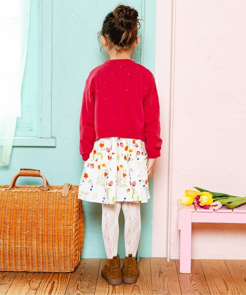 Boribon（ボリボン）の「リボンニットカーディガン（カーディガン/ボレロ・キッズ・レッド/イエロー/アイボリー・120/110/100/90/80）」の5枚目の写真