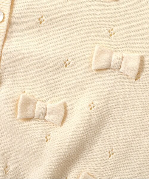 Boribon（ボリボン）の「リボンニットカーディガン（カーディガン/ボレロ・キッズ・レッド/イエロー/アイボリー・120/110/100/90/80）」の9枚目の写真