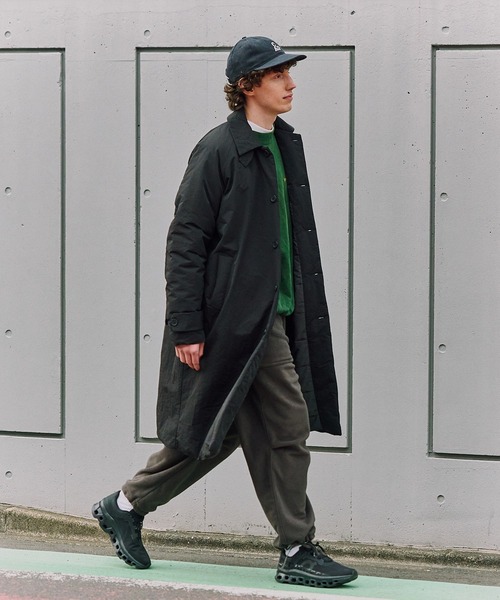 MAISON CLUB(メゾンクラブ)の「【MAISON CLUB】Light Padding Walker Coat / ライト中綿ウォーカーコート KKP(ステンカラーコート・メンズ・グレー/ブラック/ベージュ・M/L)」の4枚目の写真