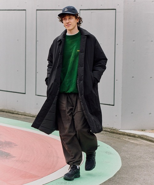 MAISON CLUB(メゾンクラブ)の「【MAISON CLUB】Light Padding Walker Coat / ライト中綿ウォーカーコート KKP(ステンカラーコート・メンズ・グレー/ブラック/ベージュ・M/L)」の6枚目の写真