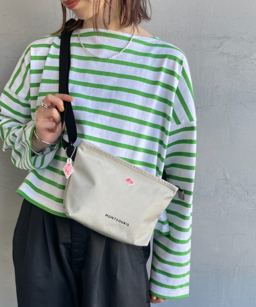 DANTON（ダントン）の「[DANTON/ダントン] MONTSOURIS コーデュラキャンバス ショルダーバッグ（ショルダーバッグ・レディース・ブラック/ライトベージュ・ONE SIZE）」の2枚目の写真