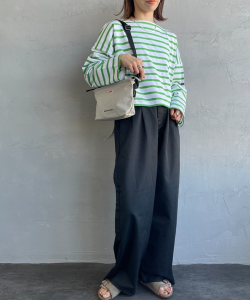 DANTON（ダントン）の「[DANTON/ダントン] MONTSOURIS コーデュラキャンバス ショルダーバッグ（ショルダーバッグ・レディース・ブラック/ライトベージュ・ONE SIZE）」の19枚目の写真