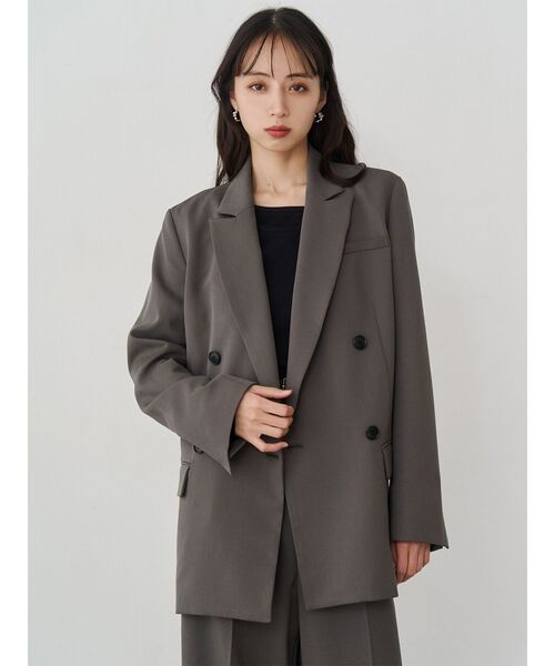 MURUA(ムルーア)の「【セットアップ対応】ベルテッドテーラードジャケット(テーラードジャケット・レディース・ミント/ブラック/ベージュ/グレー・FREE)」の19枚目の写真