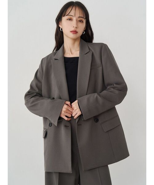 MURUA(ムルーア)の「【セットアップ対応】ベルテッドテーラードジャケット(テーラードジャケット・レディース・ミント/ブラック/ベージュ/グレー・FREE)」の22枚目の写真