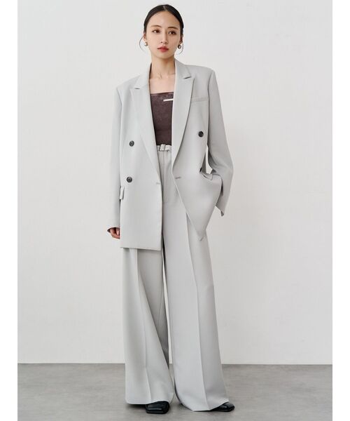 MURUA(ムルーア)の「【セットアップ対応】ベルテッドテーラードジャケット(テーラードジャケット・レディース・ミント/ブラック/ベージュ/グレー・FREE)」の7枚目の写真