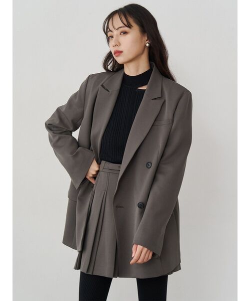 MURUA(ムルーア)の「【セットアップ対応】ベルテッドテーラードジャケット(テーラードジャケット・レディース・ミント/ブラック/ベージュ/グレー・FREE)」の12枚目の写真