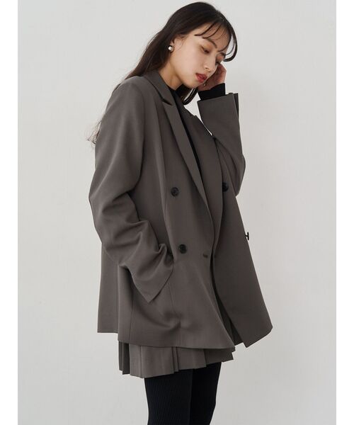 MURUA(ムルーア)の「【セットアップ対応】ベルテッドテーラードジャケット(テーラードジャケット・レディース・ミント/ブラック/ベージュ/グレー・FREE)」の13枚目の写真