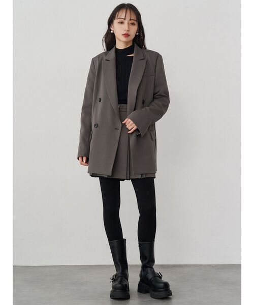 MURUA(ムルーア)の「【セットアップ対応】ベルテッドテーラードジャケット(テーラードジャケット・レディース・ミント/ブラック/ベージュ/グレー・FREE)」の14枚目の写真