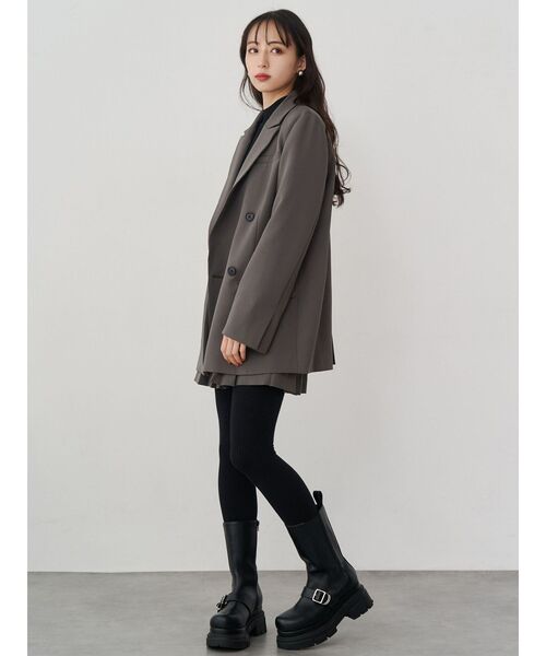 MURUA(ムルーア)の「【セットアップ対応】ベルテッドテーラードジャケット(テーラードジャケット・レディース・ミント/ブラック/ベージュ/グレー・FREE)」の17枚目の写真